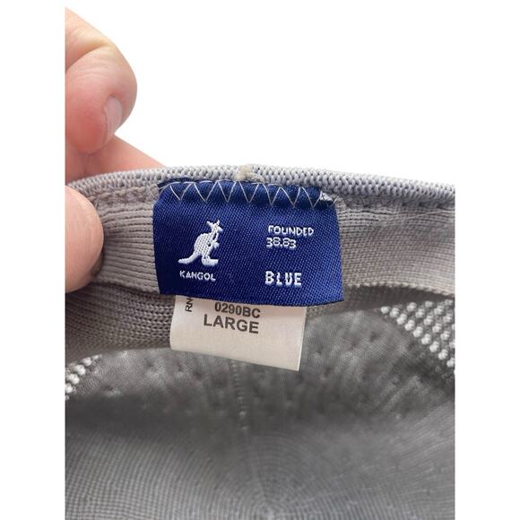 Kangol Cap Tropic 504 Ventair 0290BC Silver Gray Vented Knit Hat Mens Large - Picture 15 of 16